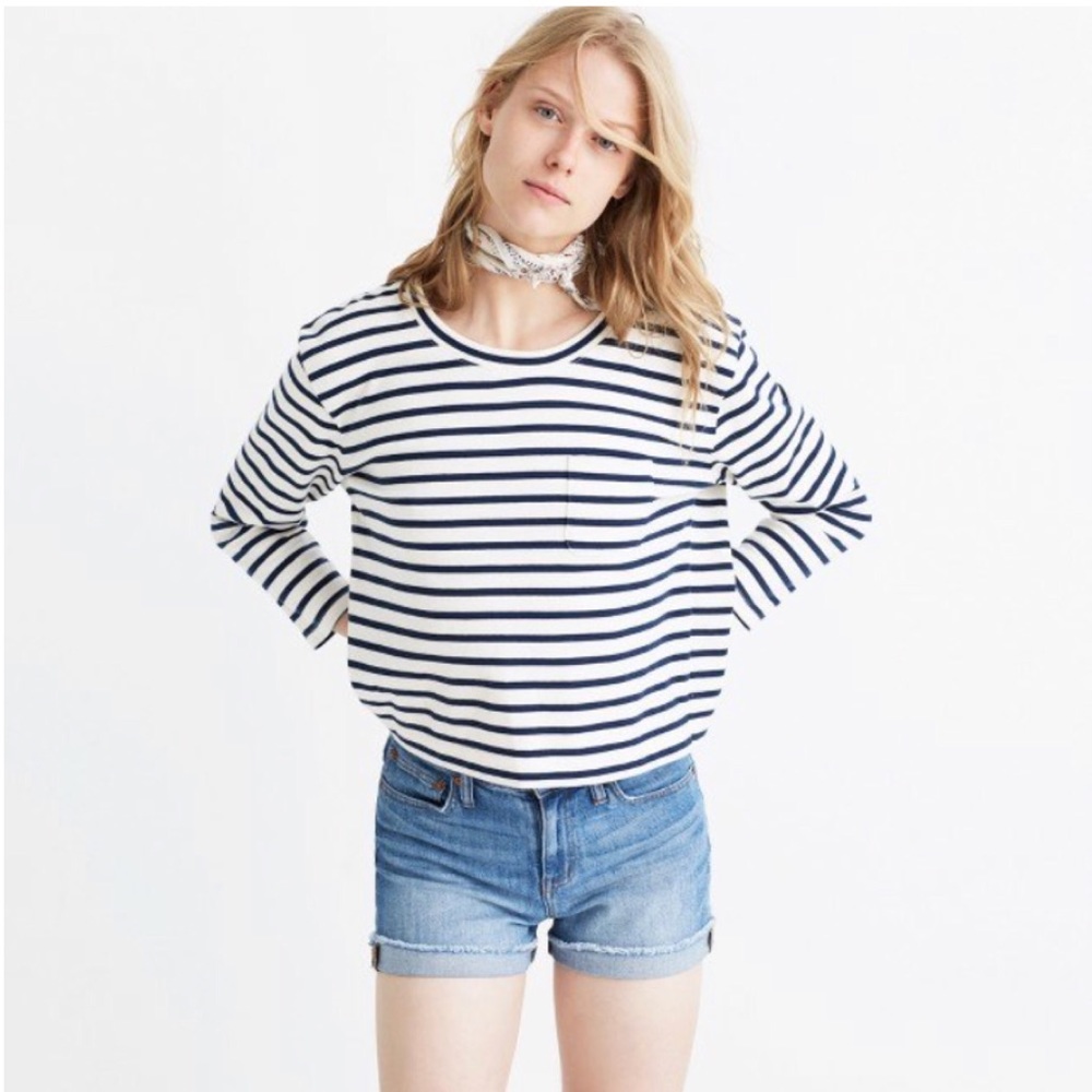 Madewell Long-Sleeve Crop Tee
